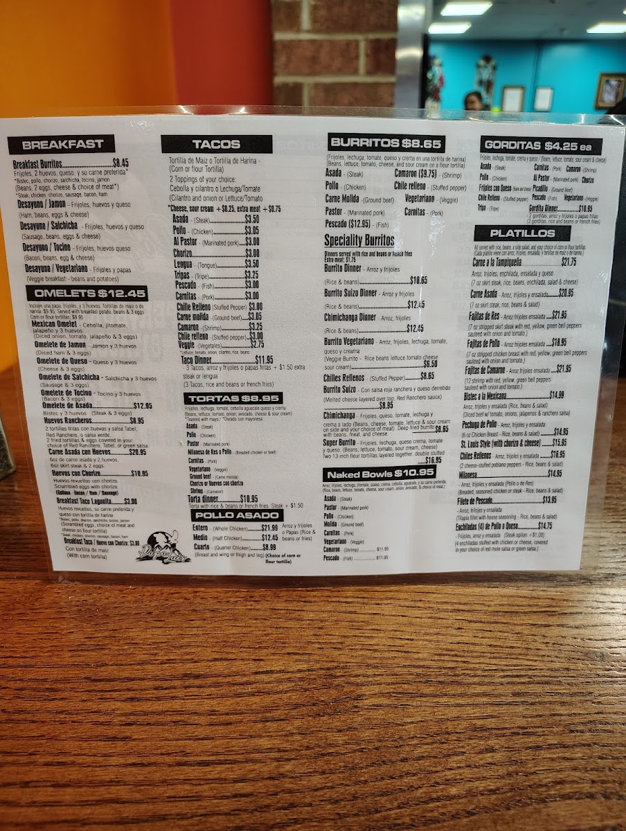 Papa Luis Super Burrito Y Tacos Menu - Image 2